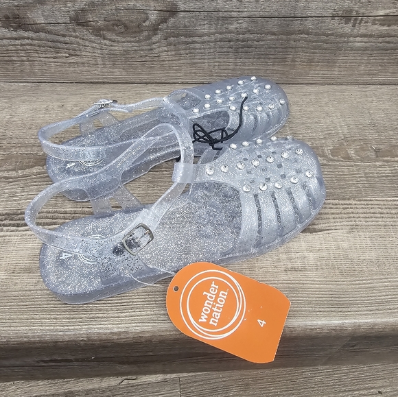 Wonder Nation clear  jelly sandles with crystal like stones. NWT multiple sizes - Picture 4 of 6